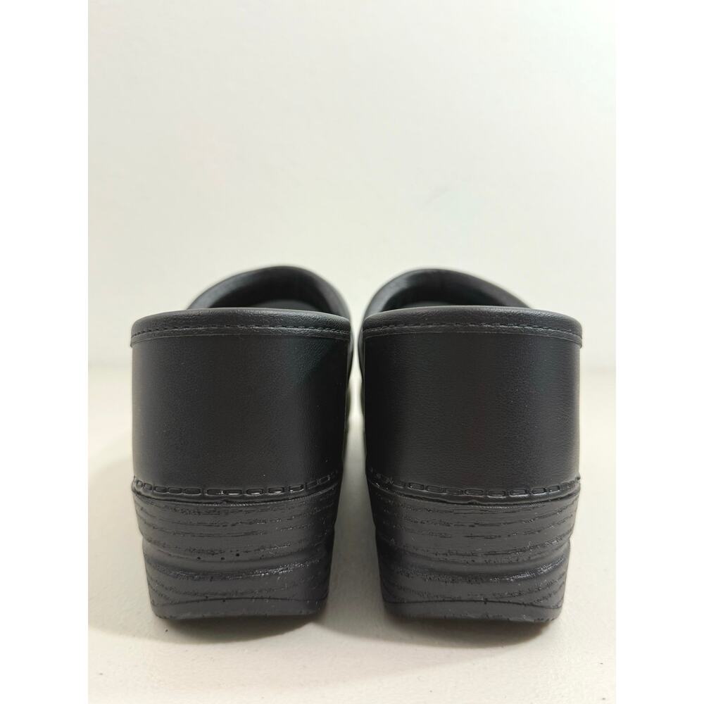 Dansko Professional Black Leather Clogs EU 37 Slip On Comfort Nursing Shoes - Picture 7 of 10